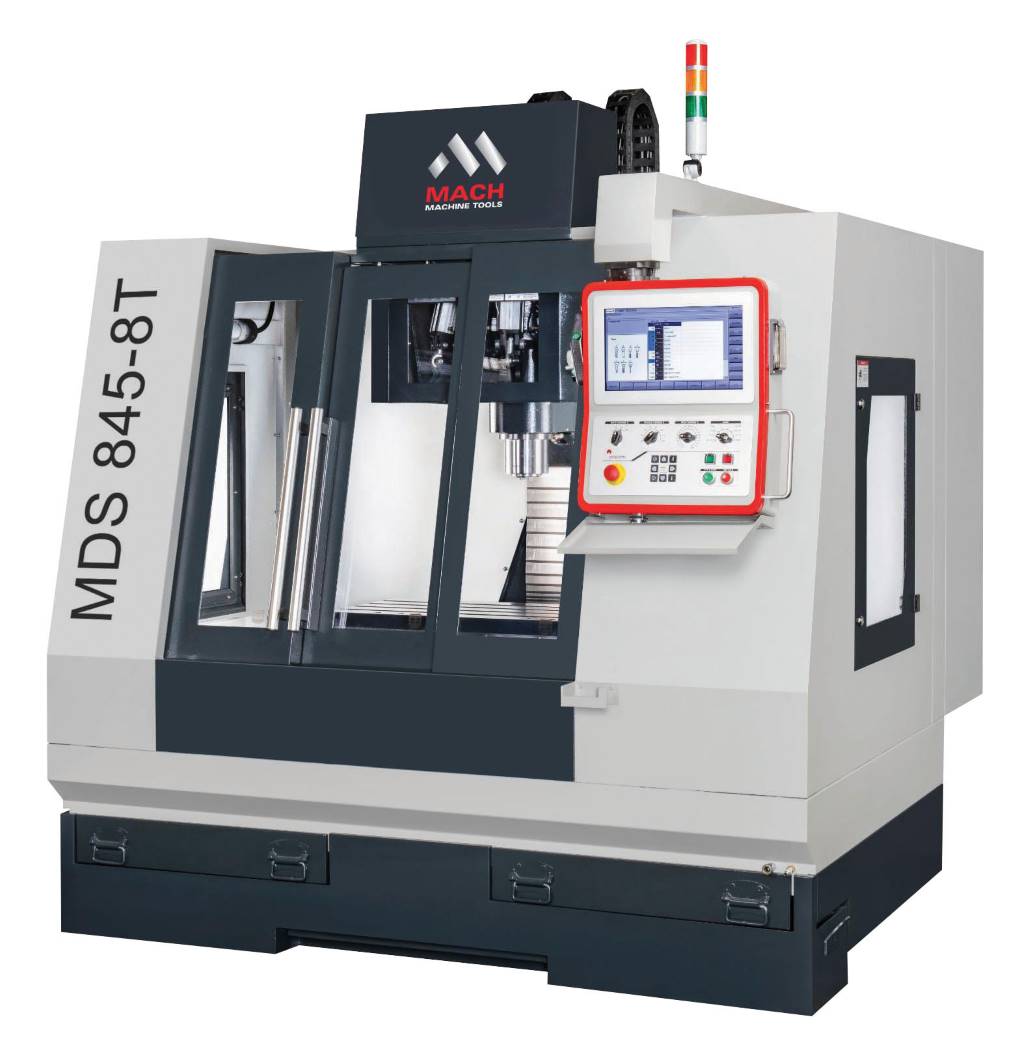 The compact MDS 845-8T (spider) toolroom mill is a fast and flexible machine