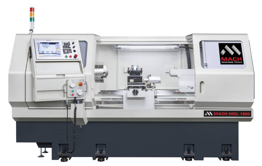Another machine at the NEC will be the Mach MDL 1600 flatbed lathe