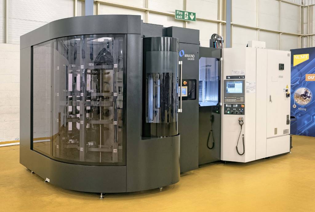 The Makino DA300 5-axis machining cell with 40 pallet positions on five levels